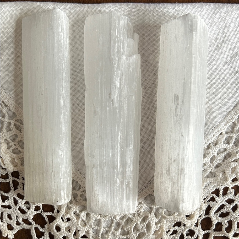 Selenite Crystals lot of 3